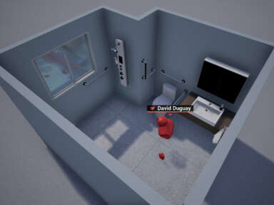 Conception et visualisation collaborative en réalité virtuelle d’une unité de soins hygiéniques pour personnes âgées